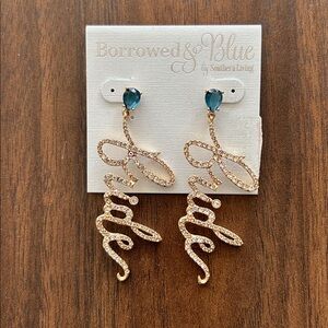 Cubic Zirconia Bridal Dangle Earrings